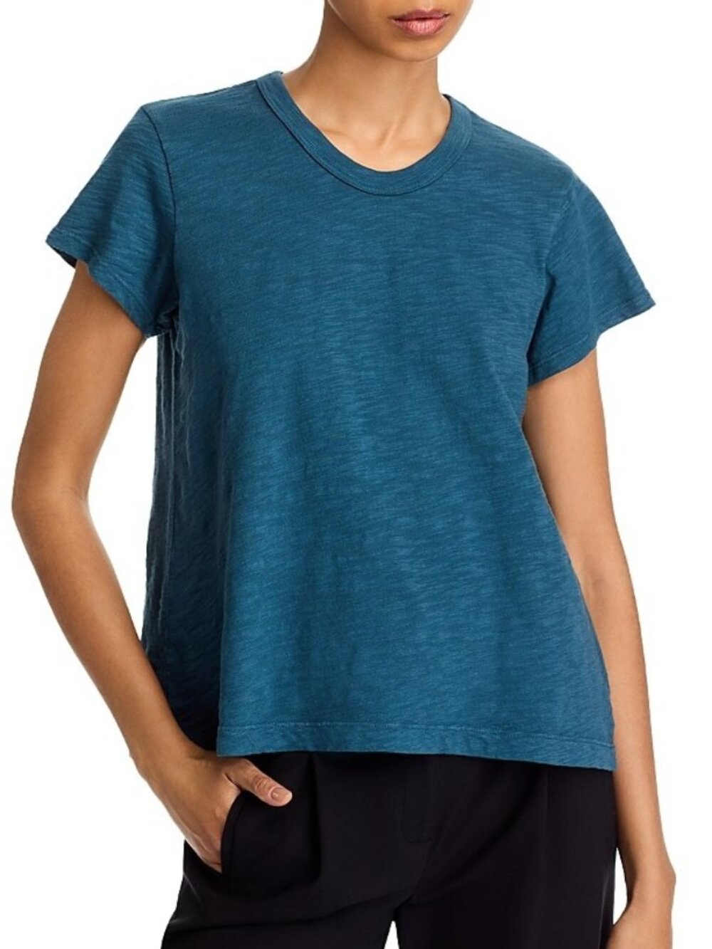 Wilt Women's Size L Crew Neck Short Sleeve A-Line Petro Blue T-shirt NEW